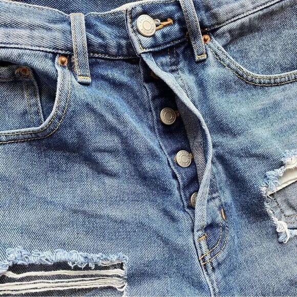 PacSun Ultra High Rise Vintage Distressed Denim Shorts - Picture 4 of 6